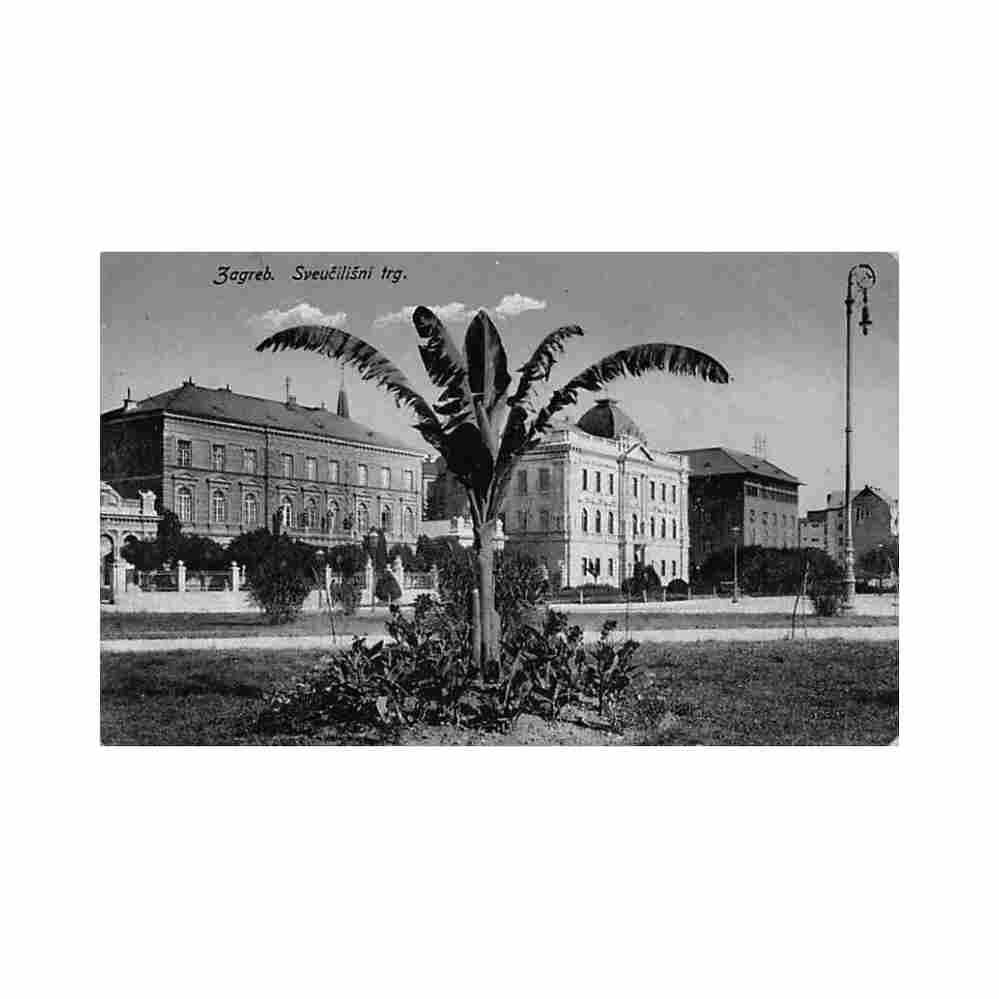 croatia zagreb sveucilisni trg Vintage A4 Photo Print