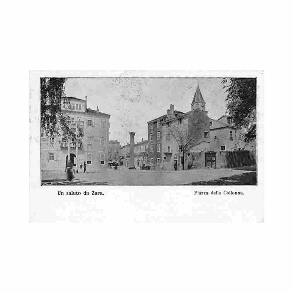 croatia zara piazza della collonna Vintage A4 Photo Print