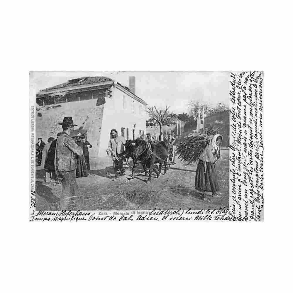 croatia zara wood market Vintage A4 Photo Print