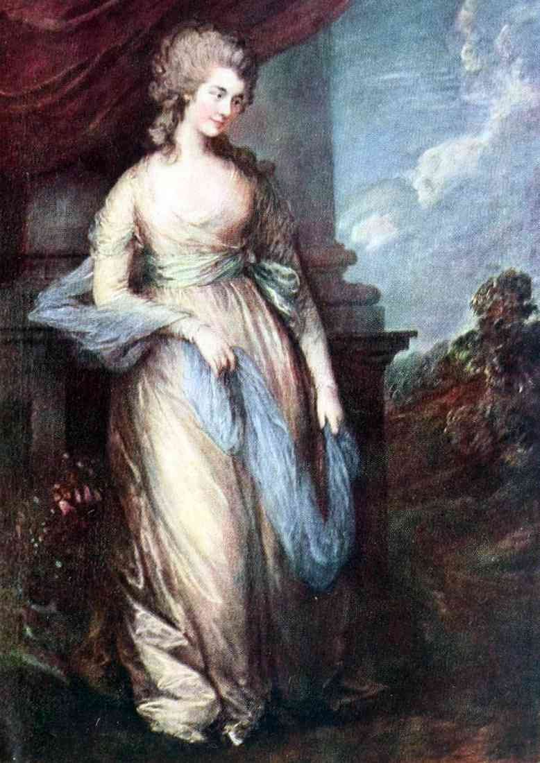 cropped Gainsborough Thomas 1727 1788 The Duchess of Devonshire History of Art 1911 A4 Photo Print