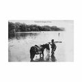 crossing the boungou river haute kotto centrafrique traversee de la riviere b Vintage A4 Photo Print
