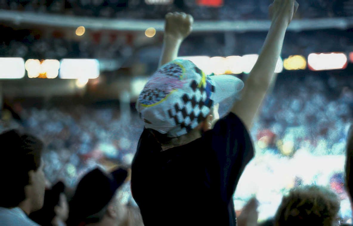 crowd basketball lasvegas Vintage A4 Photo Print