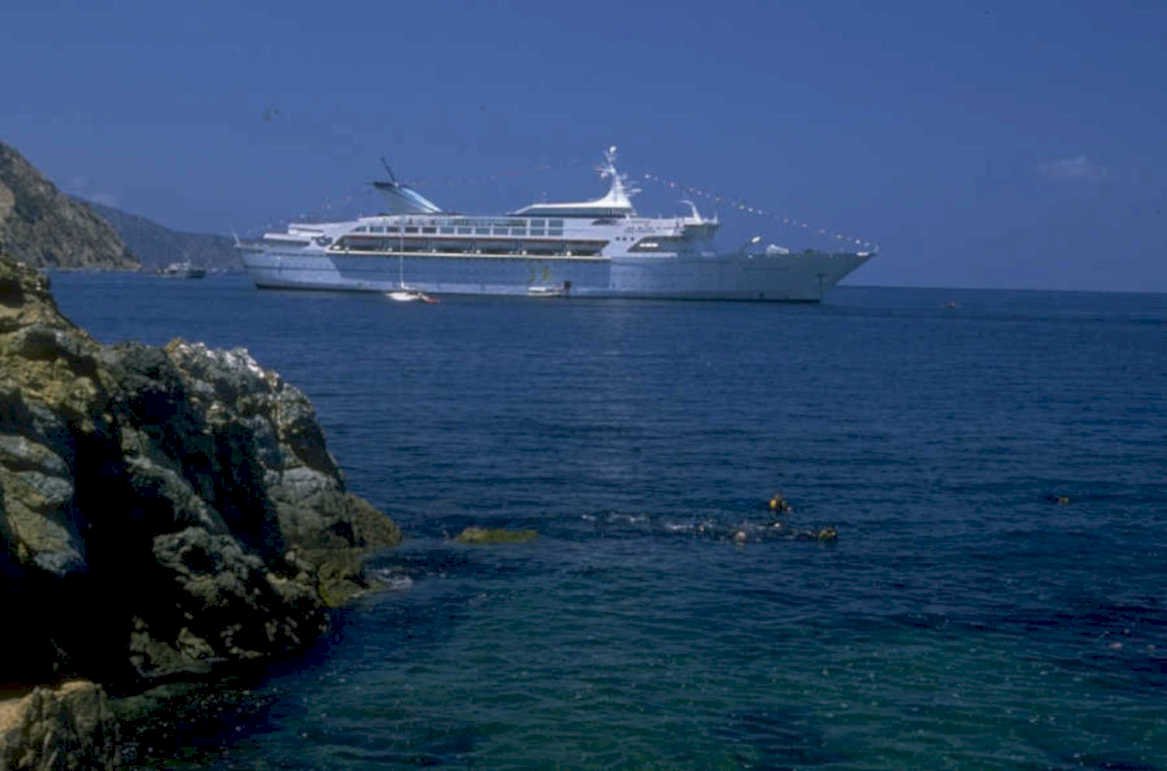 cruise ship greece 1980s 1990s A4 Photo Print