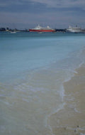 cruise ships beach 1980s 1990s A4 Photo Print