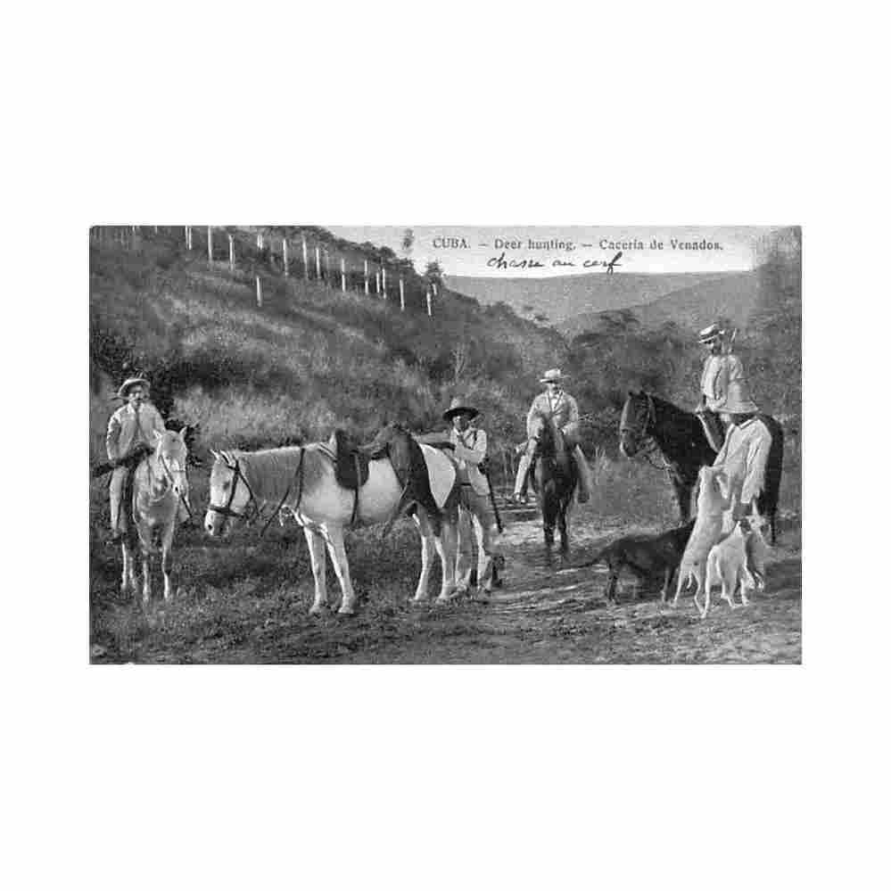 cuba caceria de venados ed desconocido Vintage A4 Photo Print