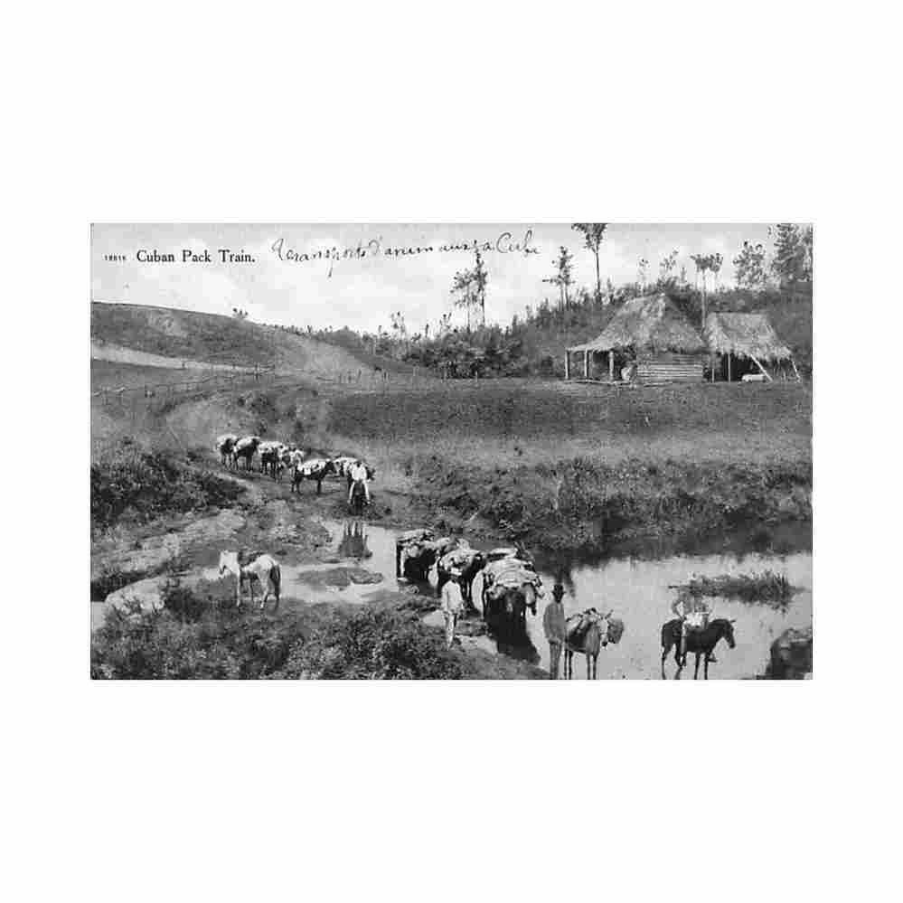 cuba cuban pack train ed harris bros co Vintage A4 Photo Print