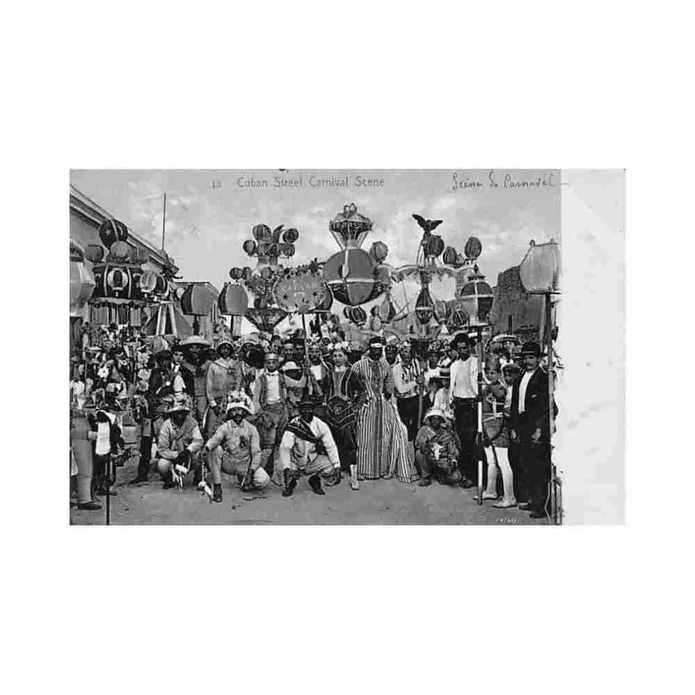 cuba escena del carnaval callejero cubano ed harris bros co 13 Vintage A4 Photo Print