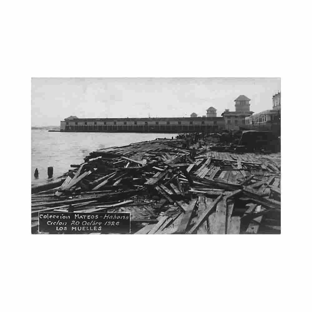 cuba habana ciclon 20 octubre 1926 los muelles mateos Vintage A4 Photo Print