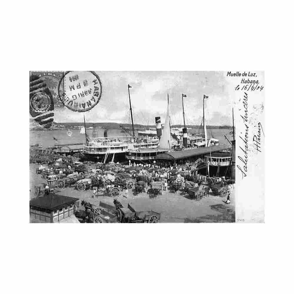 cuba habana muelle de luz ed desconocido Vintage A4 Photo Print