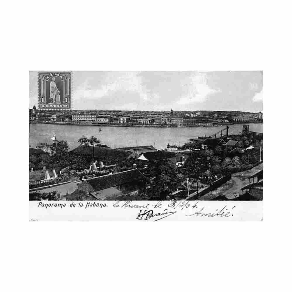 cuba habana panorama ed desconocido Vintage A4 Photo Print