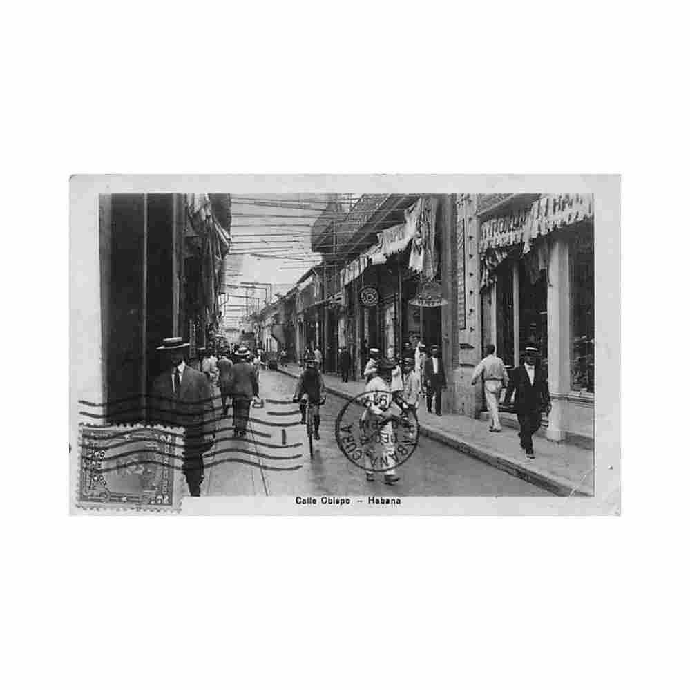 cuba la habana calle obispo ed la universal Vintage A4 Photo Print