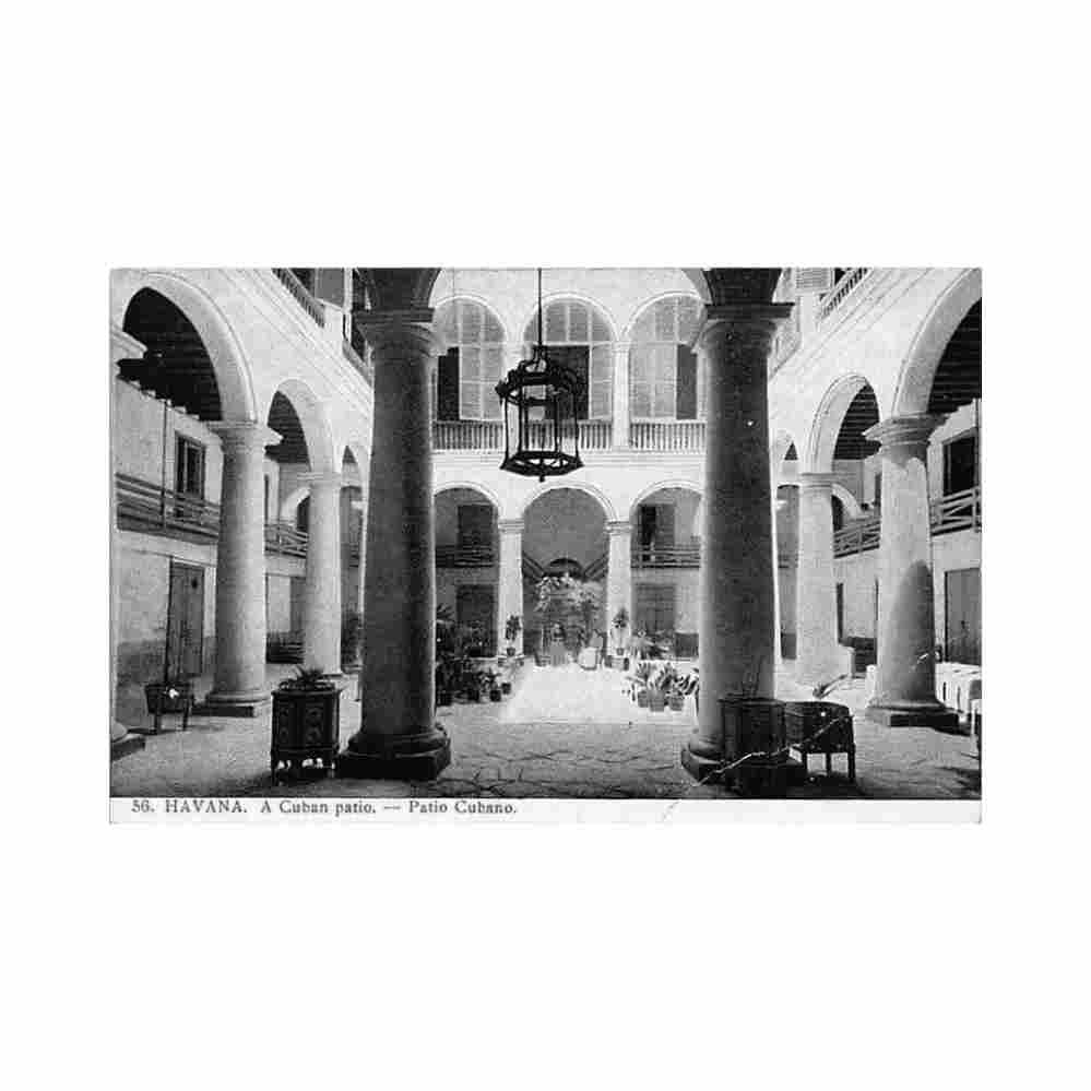 cuba la habana patio cubano ed desconocido 56 Vintage A4 Photo Print