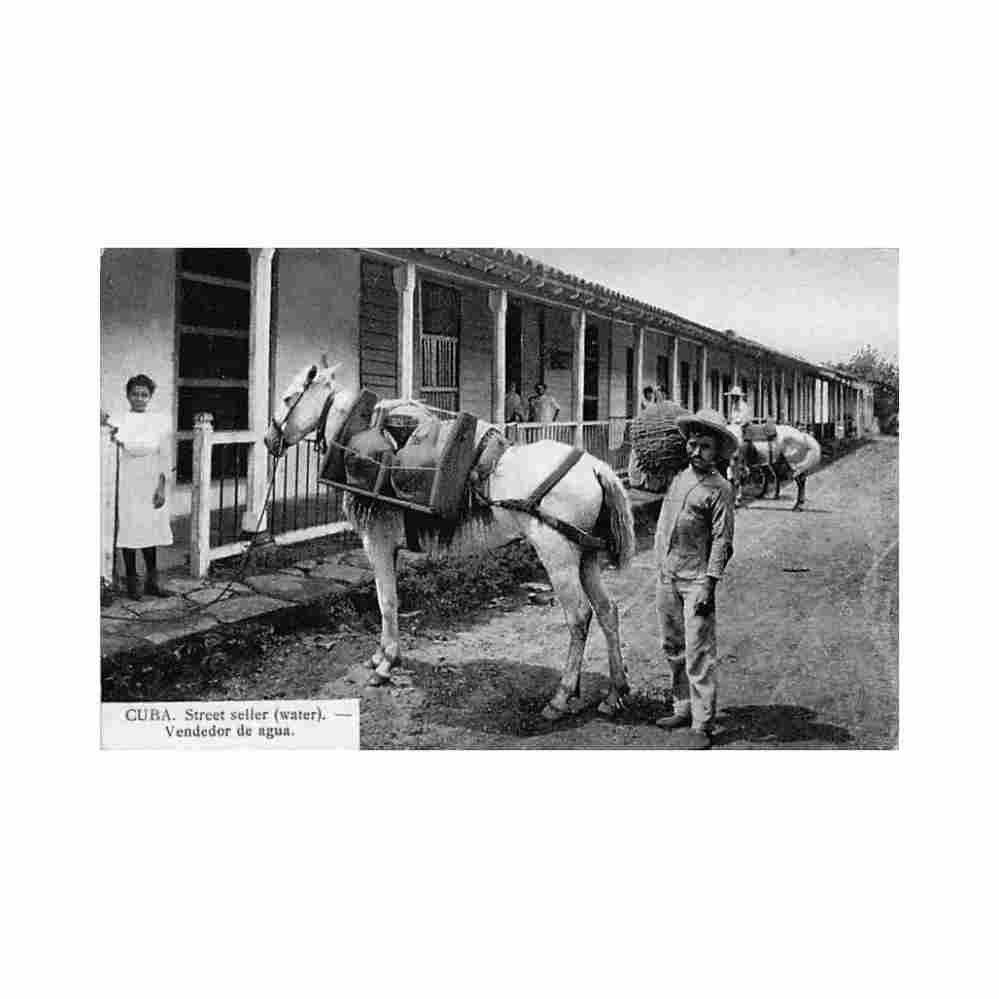 cuba vendedor de agua ed desconocido Vintage A4 Photo Print