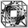 cube with magic ribbons mc escher 1957 A4 Photo Print