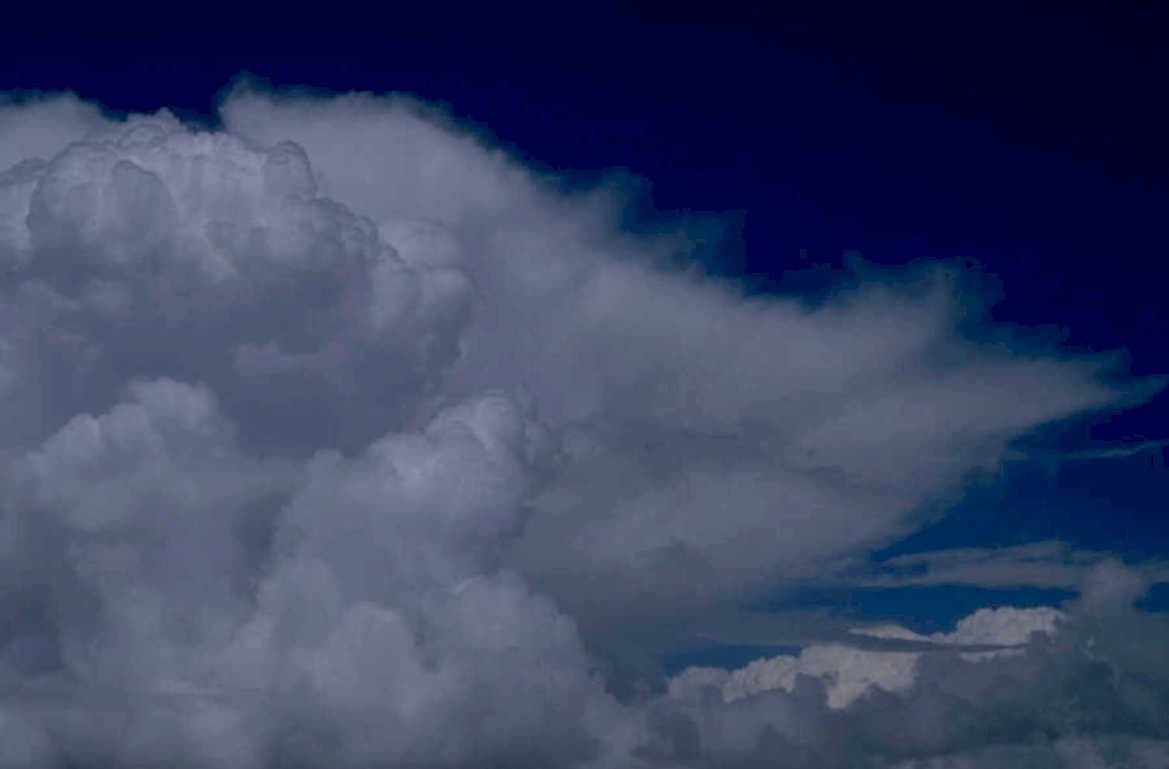 cumulonimbus blue sky 1980s 1990s A4 Photo Print