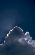 cumulus blue sunset 1980s 1990s A4 Photo Print