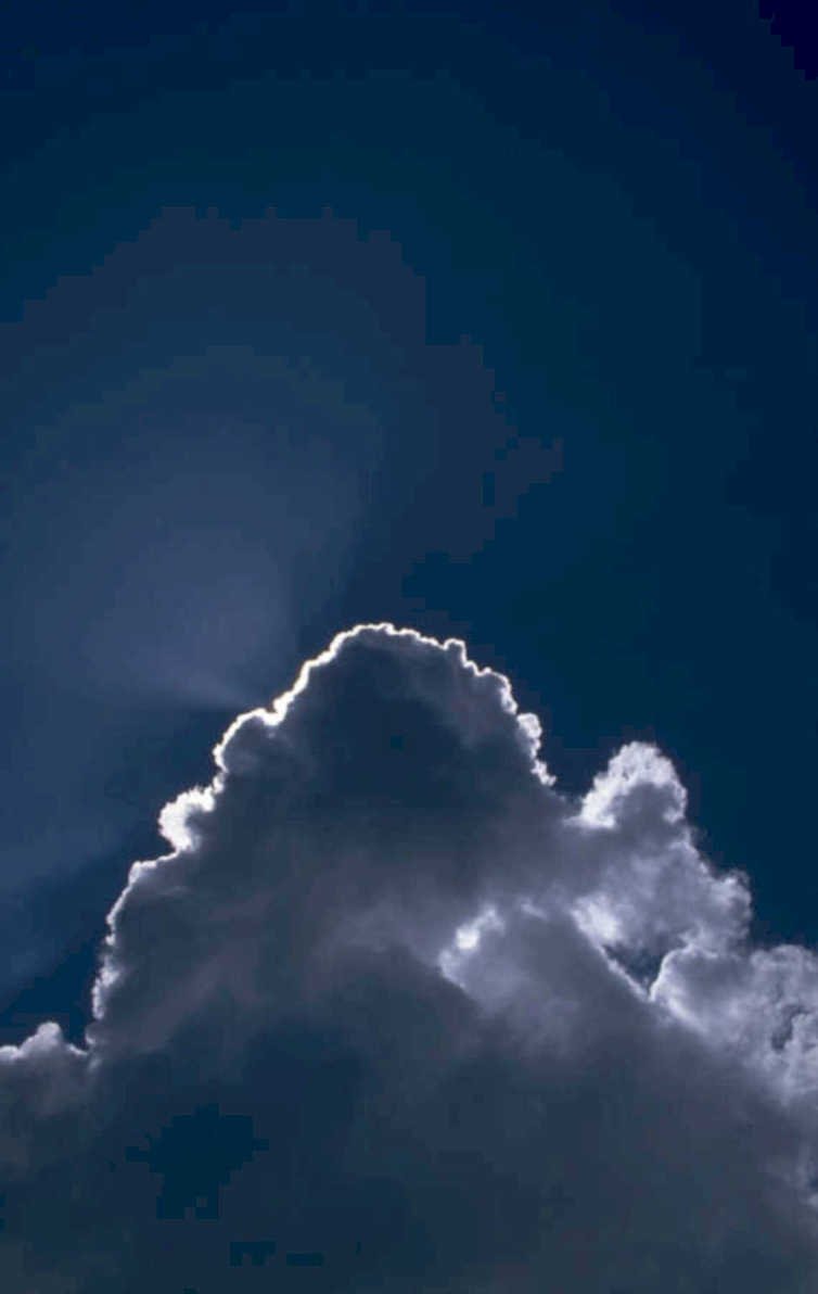 cumulus blue sunset 1980s 1990s A4 Photo Print