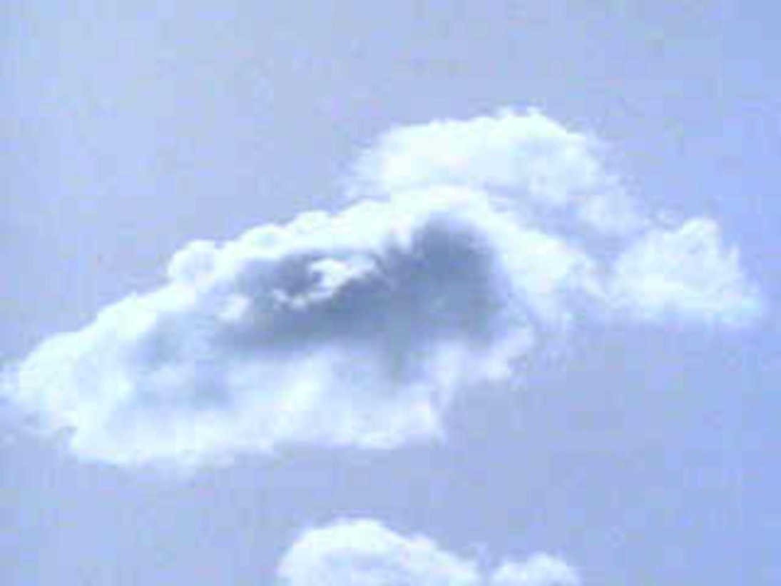 cumulus cloud blue1980s 1990s A4 Photo Print