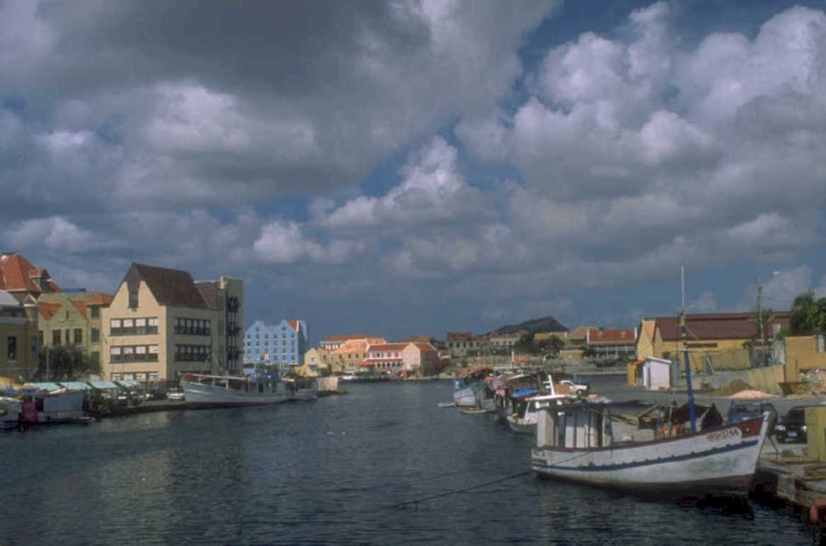 curaçao boats harbor 1980s 1990s A4 Photo Print
