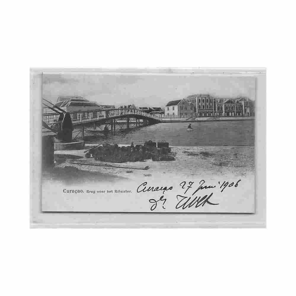 curacao brug over het rifwater Vintage A4 Photo Print