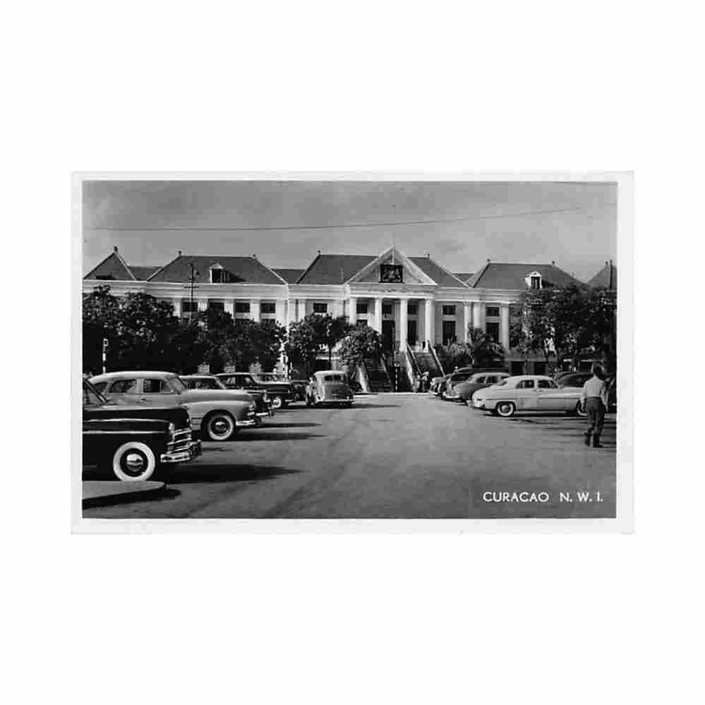 curacao municipal building salas 6 Vintage A4 Photo Print