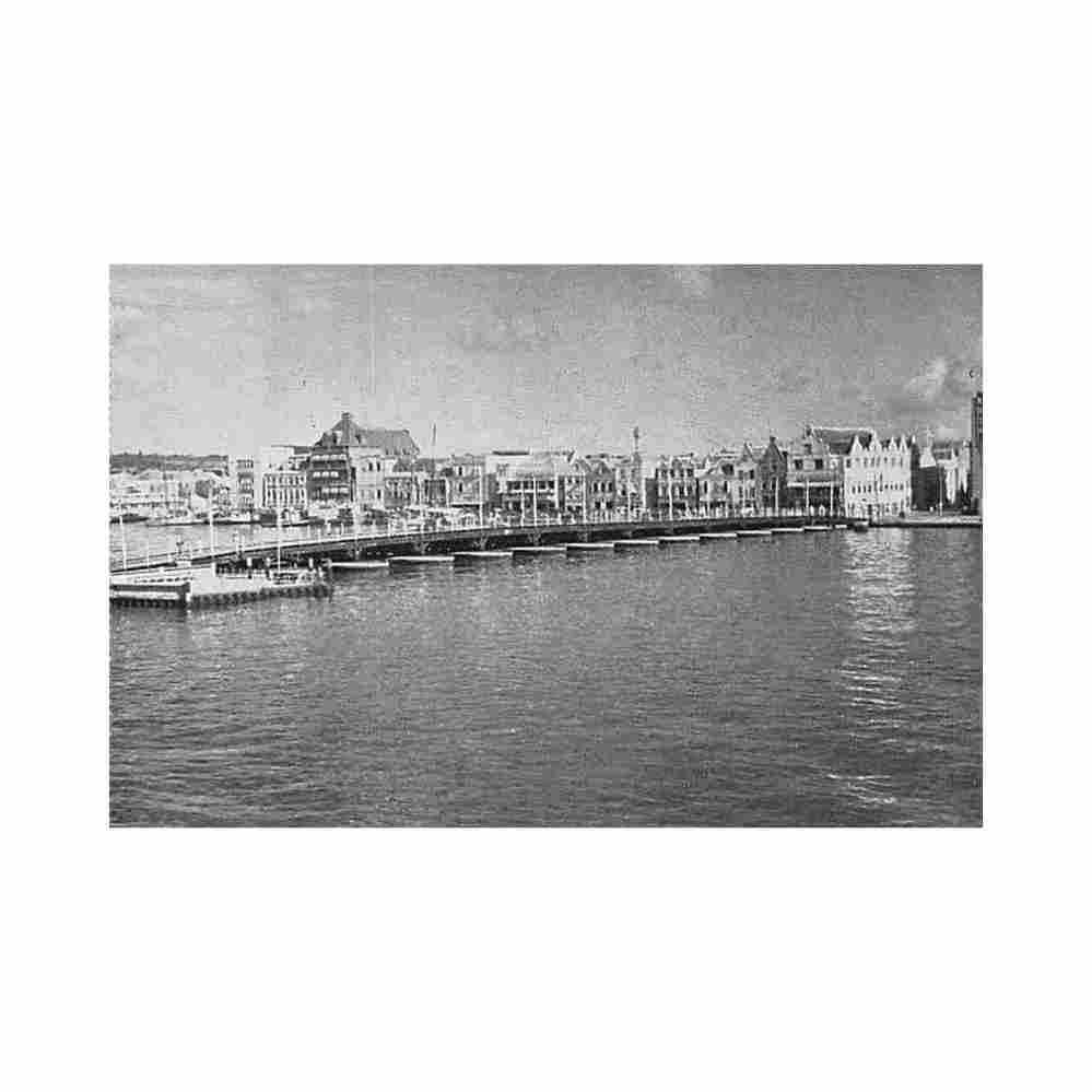 curacao pontoon bridge emma willemstad thomsen ellis hutton co Vintage A4 Photo Print