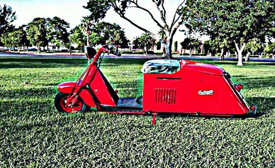 cushman 50 motorbike A4 Photo Print