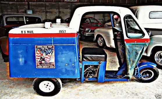 cushman mailster motorbike A4 Photo Print