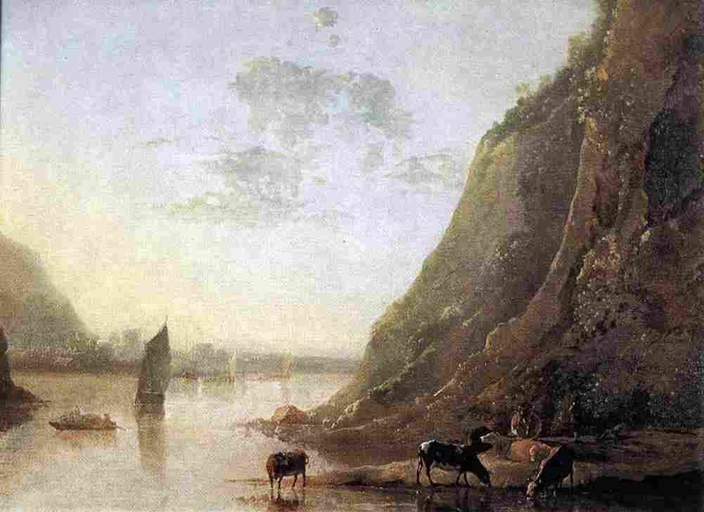 cuy River with Cows Art A4 Photo Print