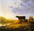 cuy Young Herdsman with Cows Art A4 Photo Print