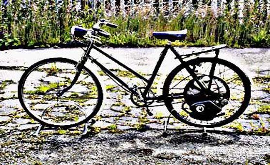 cyclemaster ladies motorbike A4 Photo Print