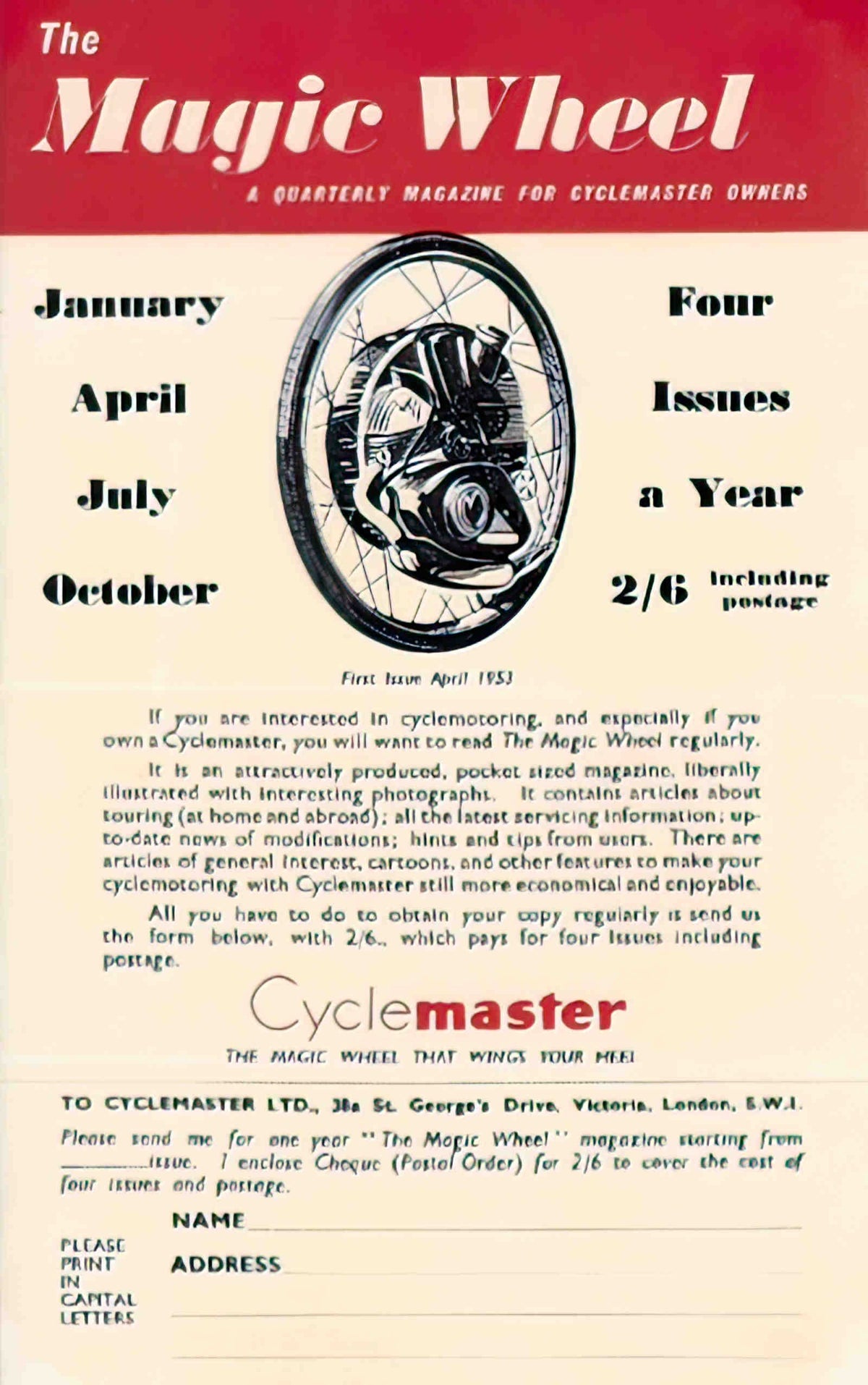cyclemaster1 Advert A4 Photo Print