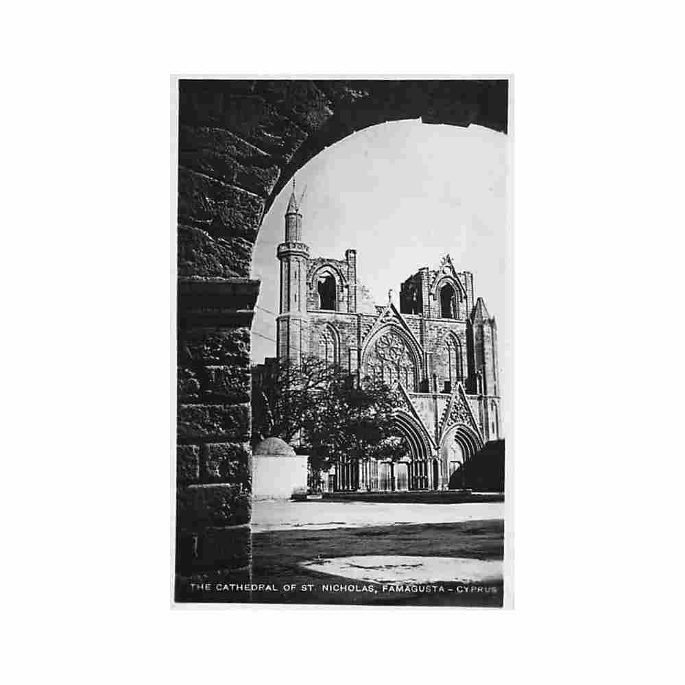 cyprus famagusta the cathedral of st nicholas Vintage A4 Photo Print