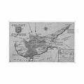 cyprus map of the colony deppo Vintage A4 Photo Print