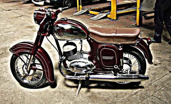 cz 453 motorbike A4 Photo Print