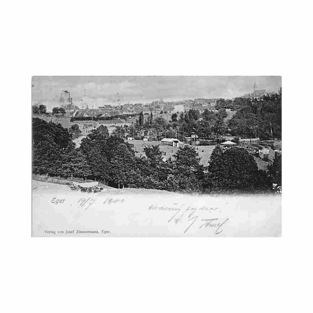 czech rep cheb bird s eye view Vintage A4 Photo Print