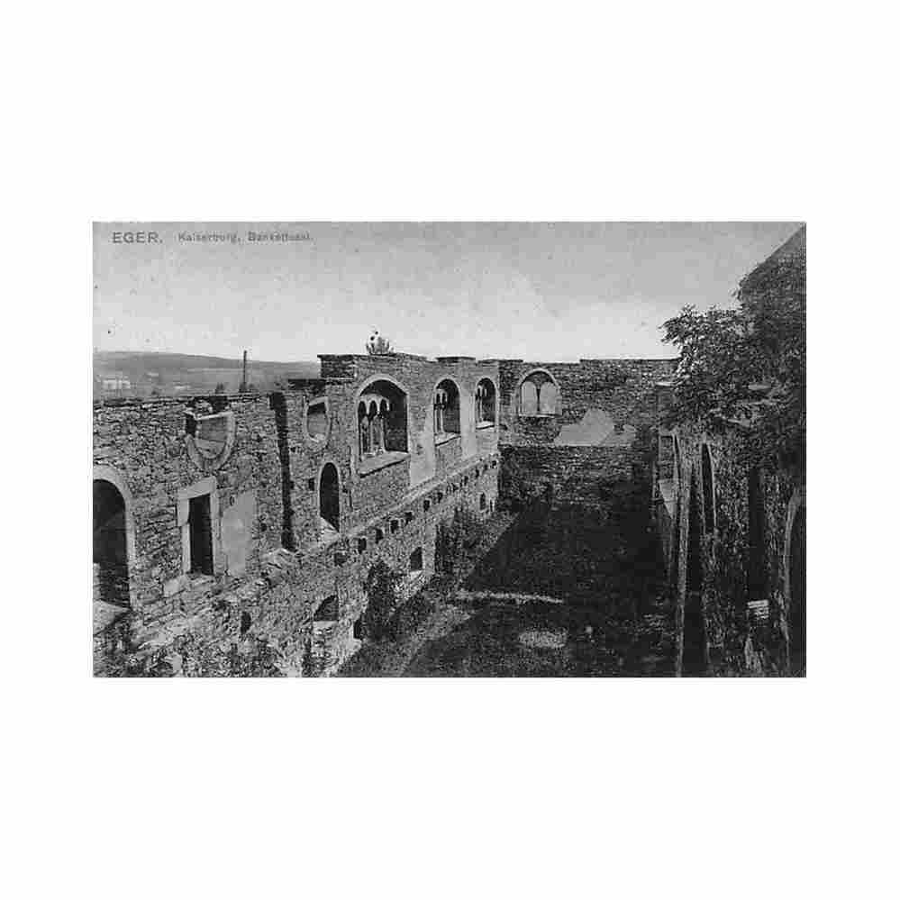 czech rep cheb eger kaiserburg bankettsaal Vintage A4 Photo Print
