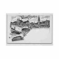 czech rep chomutov komotau litho Vintage A4 Photo Print