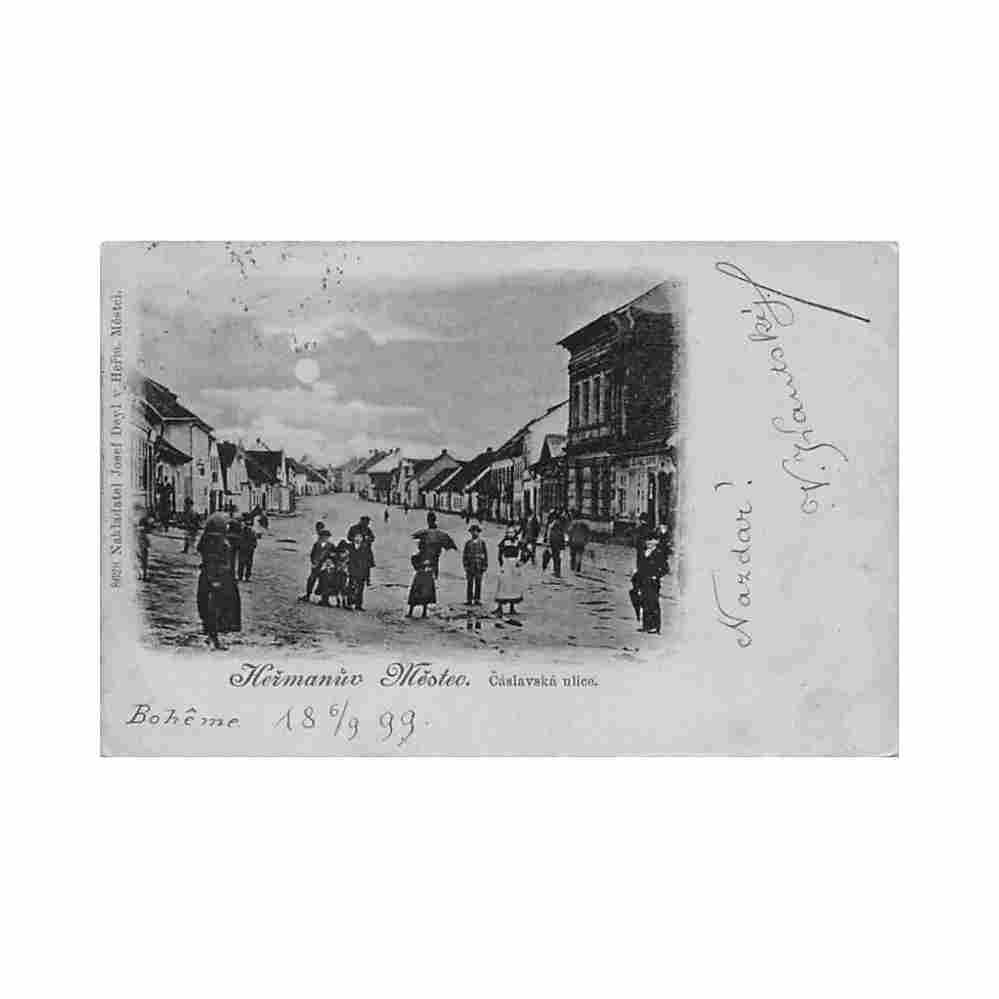 czech rep hermanuv mestec caslavska ulice Vintage A4 Photo Print