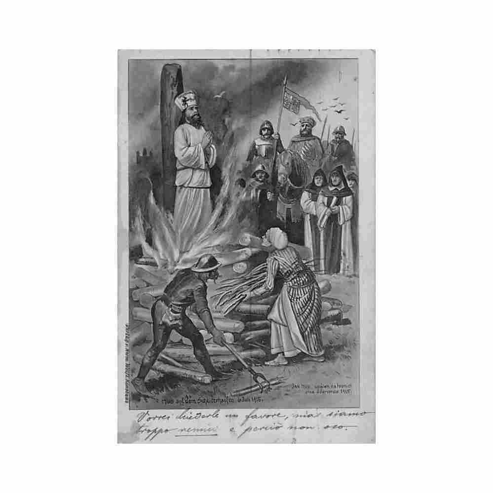 czech rep jan hus na hranici 1415 Vintage A4 Photo Print