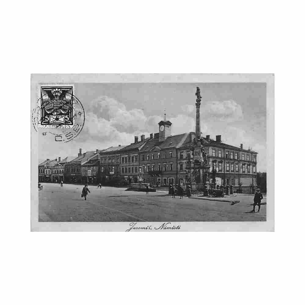 czech rep jaromer jermer namesti Vintage A4 Photo Print