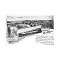 czech rep jarpice panorama budenice castle ed f neubert Vintage A4 Photo Print