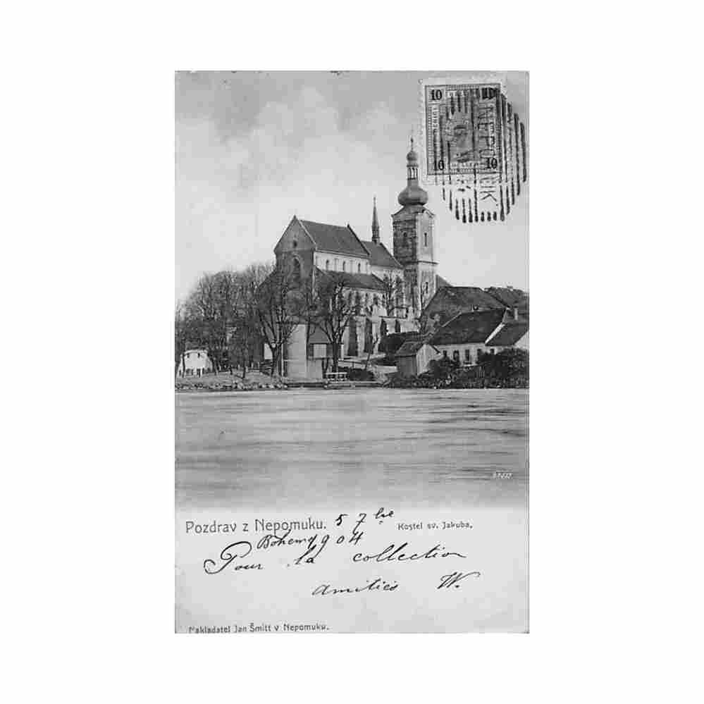 czech rep nepomuk kostel svateho jakuba Vintage A4 Photo Print