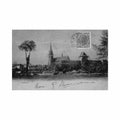 czech rep nymburk stare hradby a kostel Vintage A4 Photo Print