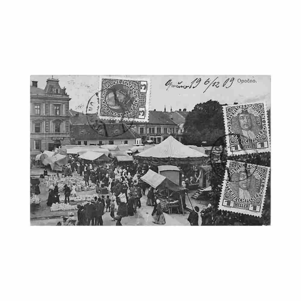 czech rep opocno kolotoc na namesti Vintage A4 Photo Print