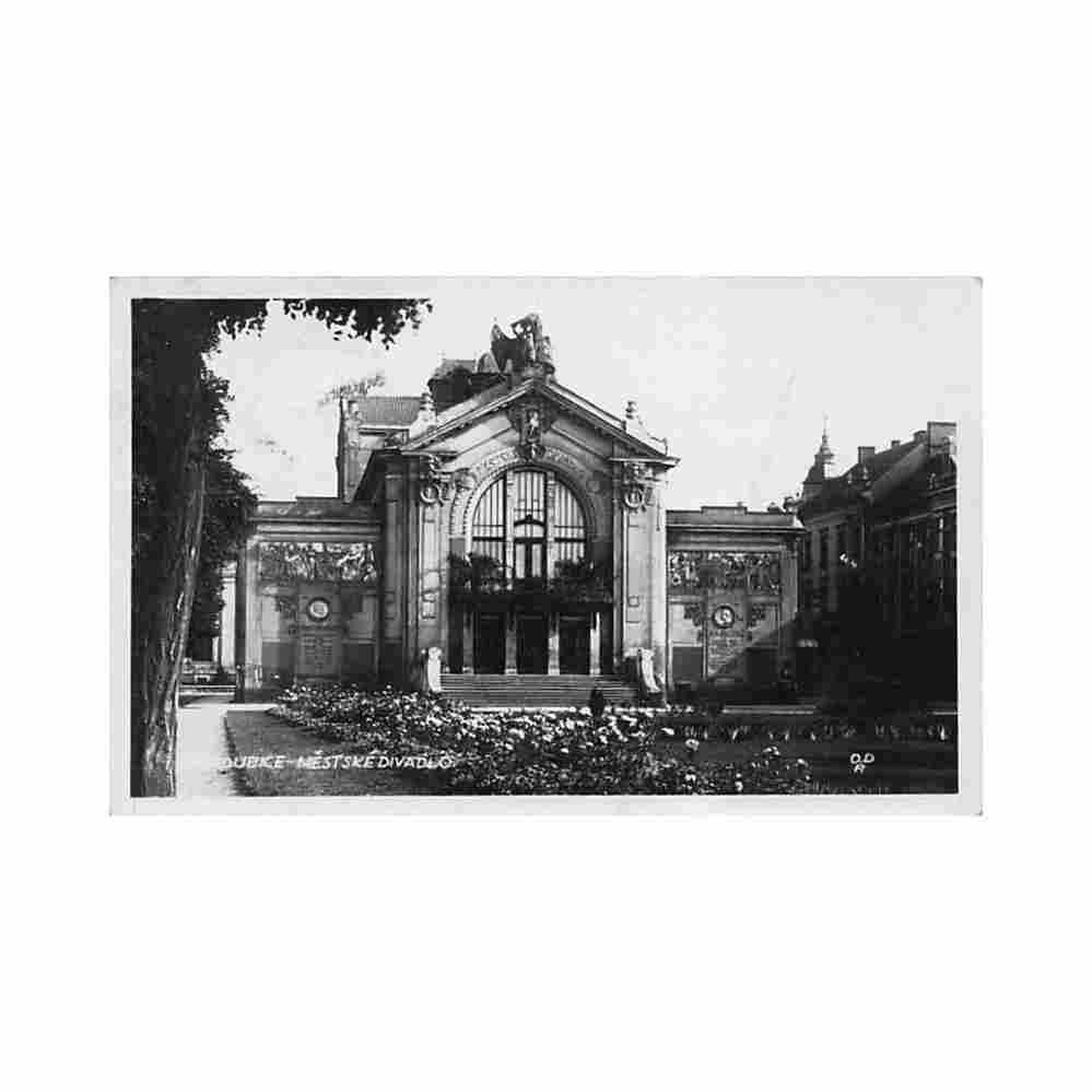 czech rep pardubice mestske divadlo Vintage A4 Photo Print