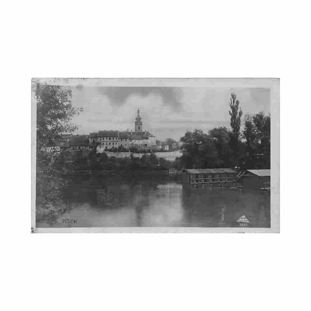 czech rep pisek pisek panorama Vintage A4 Photo Print
