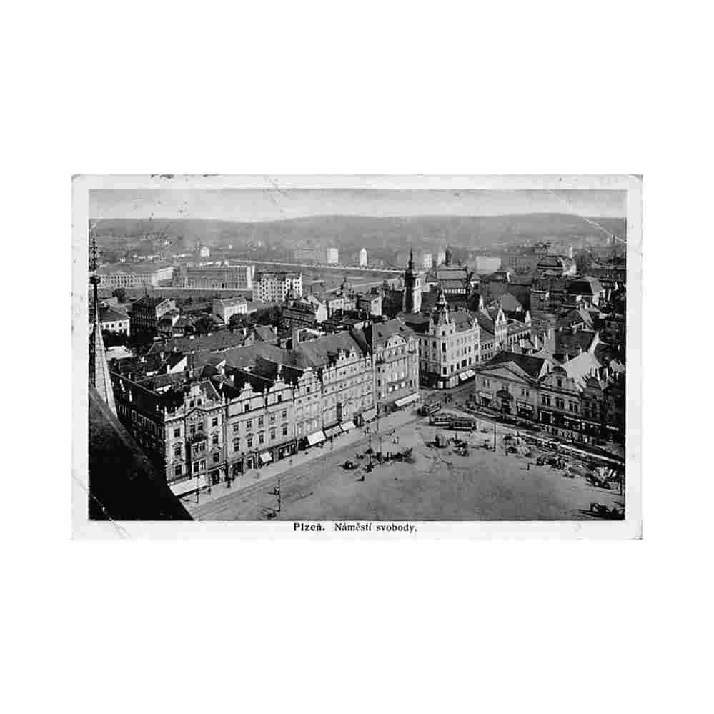 czech rep plzen plzen pilsen namesti svobody Vintage A4 Photo Print