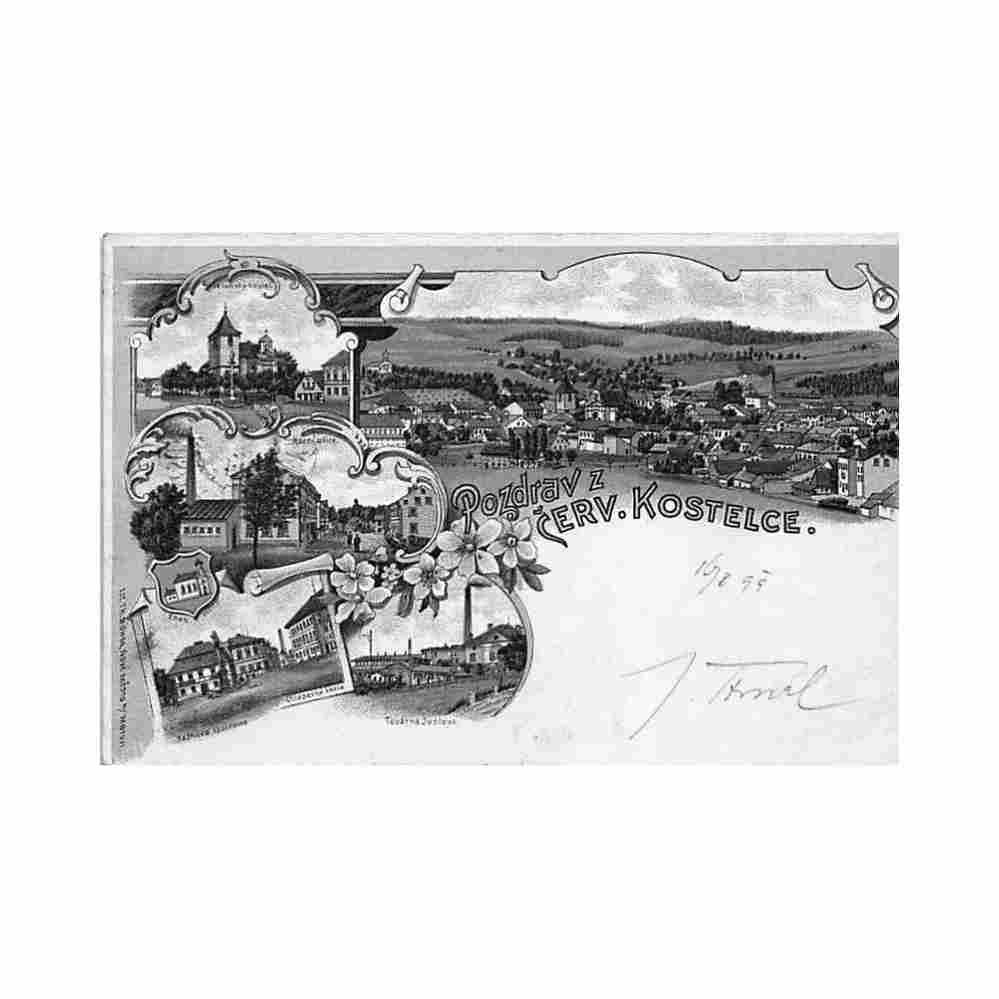 czech rep pozdrav z cerveny kostelec Vintage A4 Photo Print