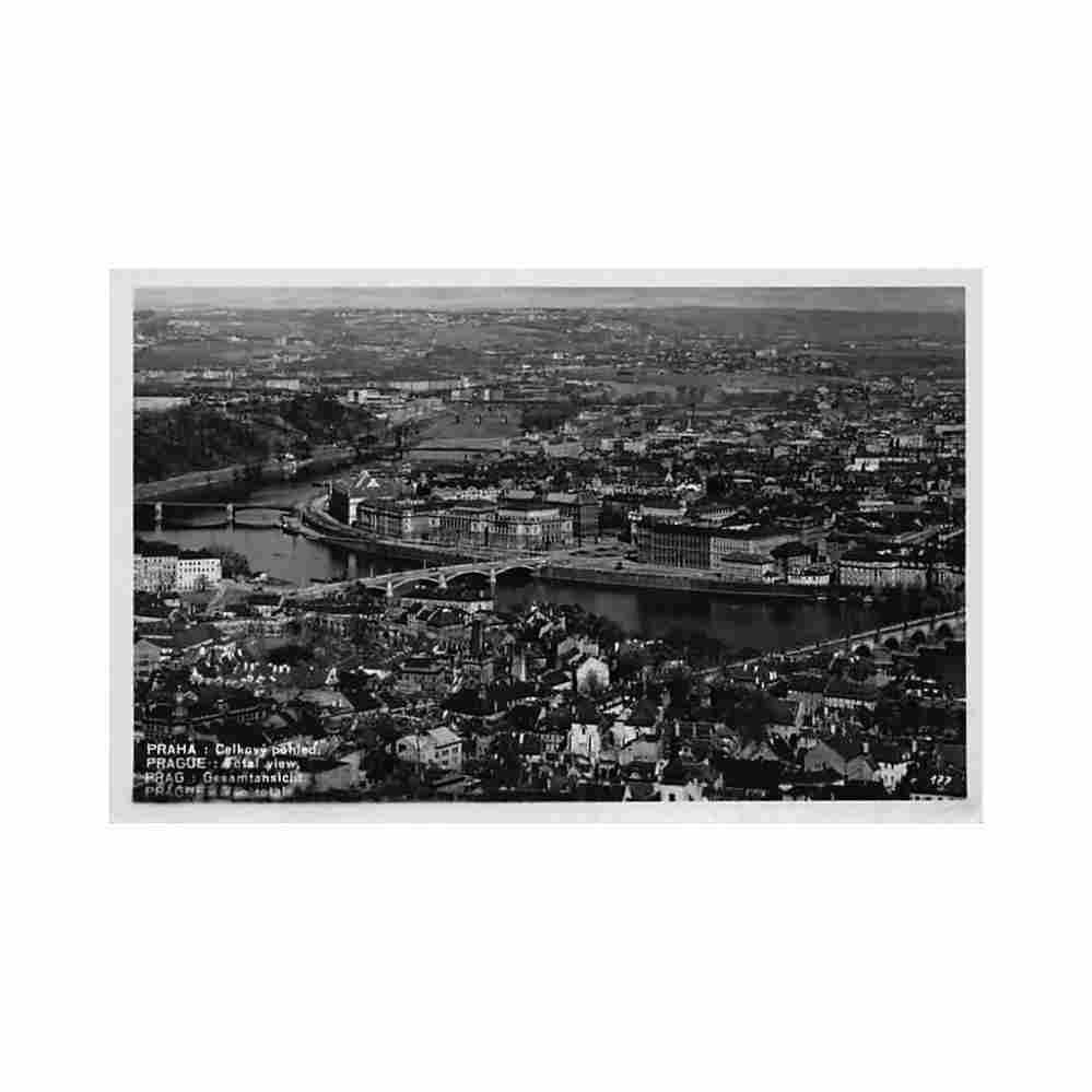 czech rep prague praha celkovy pohled Vintage A4 Photo Print